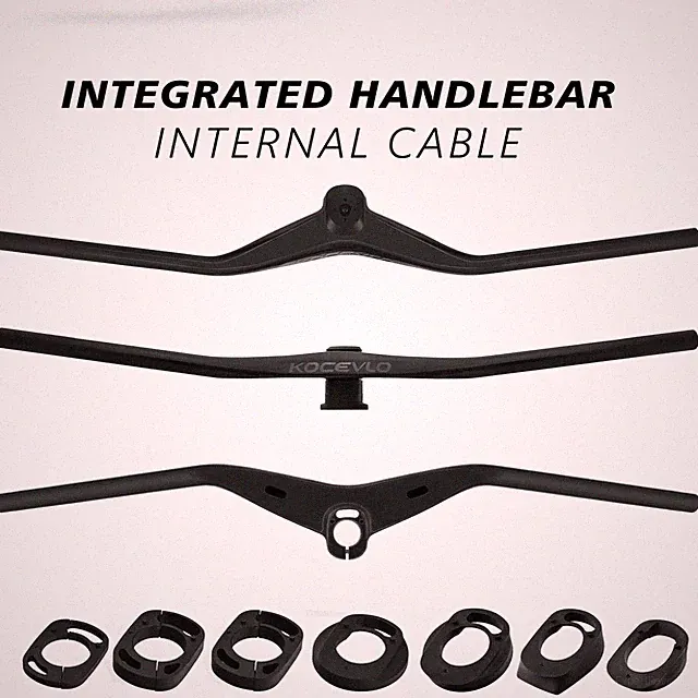 12 Degree Mountain Carbon Internal Cable Routing Handlebar Integrated Riser Bar