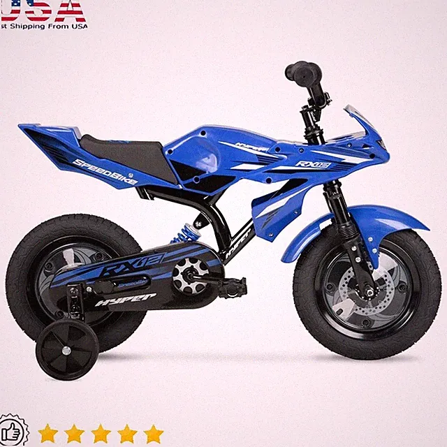 12in Kids Bike W/ Training Wheels Multi-Surface Tires Ages 2-4 Adventure New