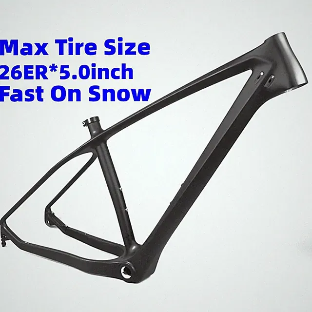 26inch Carbon Fat Bike Frame BSA Thru Axle 197*12mm 150*15mm Bicycle Frameset