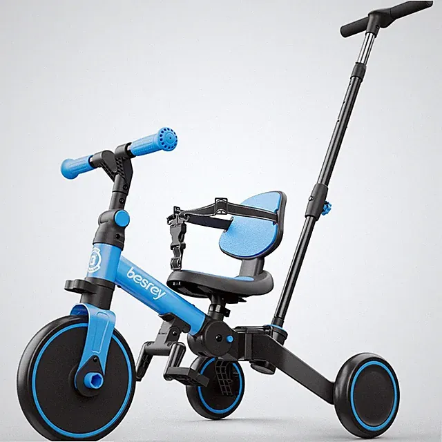 4 in 1 Toddler Bike, Toddler Tricycle for 1-3 Year Old, Trike with Push Handle