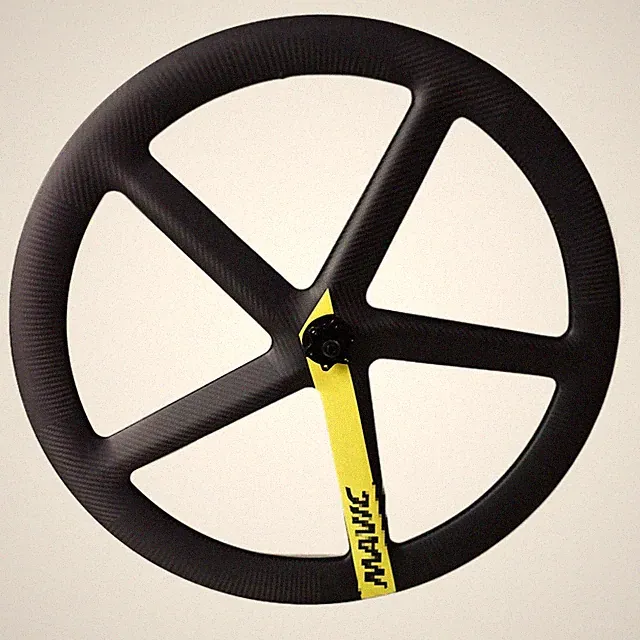 Carbon 700C Road/Track/Fixed Gear Bicycle 5 Spoke Wheelset Clincher Rim