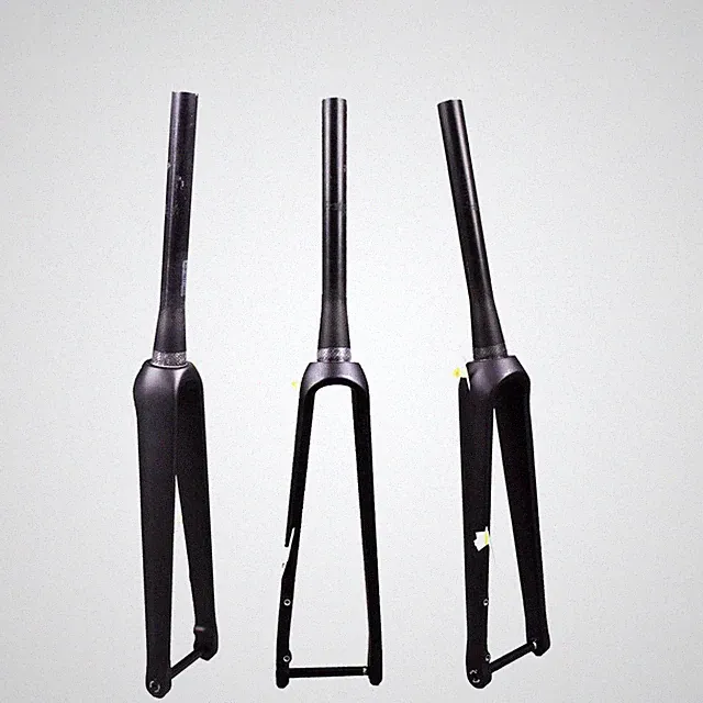Carbon Road Bike Rigid Fork 700C Thru Axle 100*12mm Disc Brake Bicycle Fork