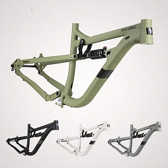 Downhill MTB Bike Frame Full Suspension 29er Endurance Race with Rear Shock
