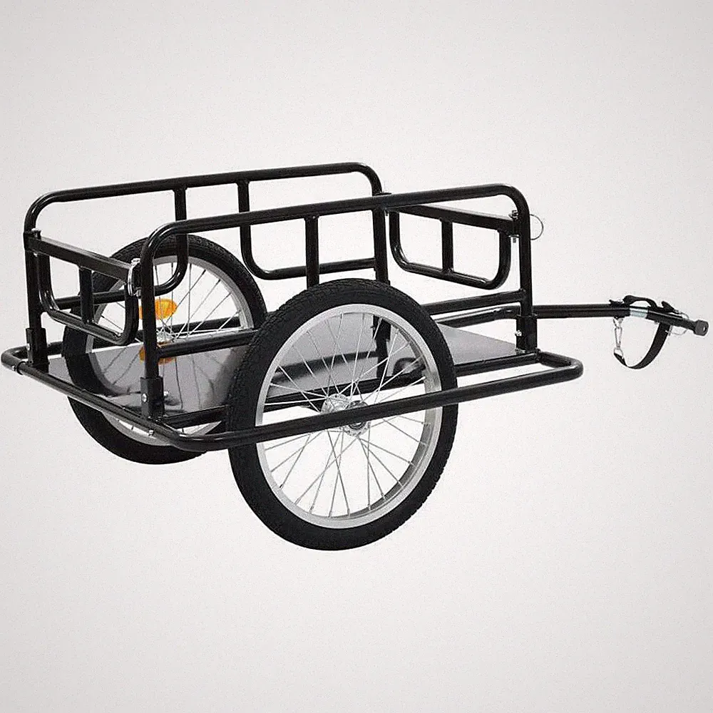 Foldable Large Bicycle Bike Cargo Trailer Foldable 110lbs Max Load Wagon Cart