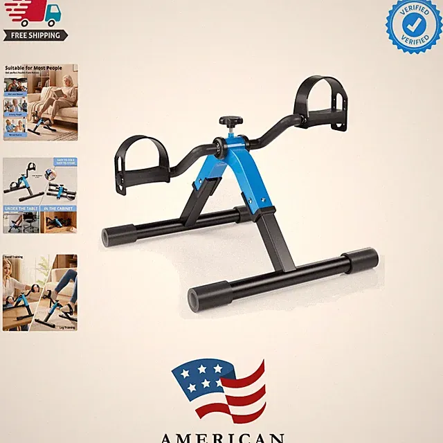 Folding Pedal Exerciser Mini Exercise Bike Under Desk Bike for Arms and Legs...
