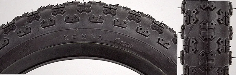 KENDA MX3 BLACK 12 1/2 X 2 1/4" BMX BIKE BICYCLE TIRE NEW