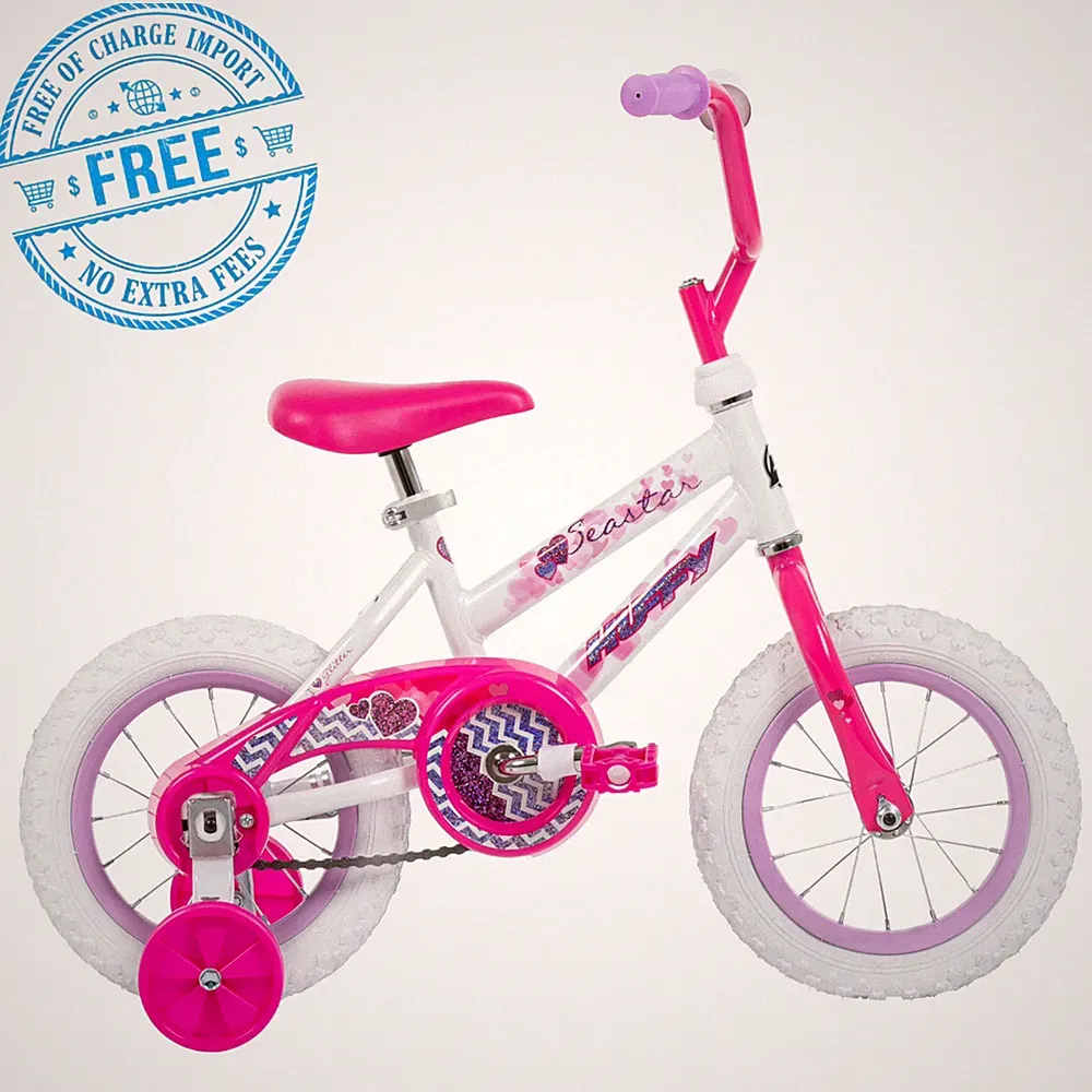 NEW! Huffy 12" Sea Star Kids' Bike, Fits Riders 37" - 42", Pink, Youth, Girls