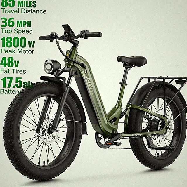 UL 2849 Electric Bike for Adults 1800W 36MPH 85Miles 26"Fat Tire Offroad Bicycle