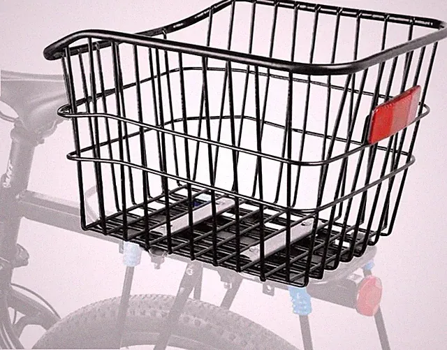 ZTZ Rear Bike Basket, Waterproof Bicycle Basket, Large Capacity Bicycle Rack (L)